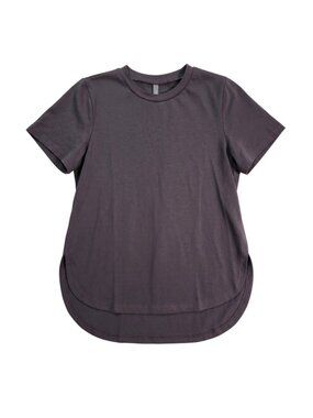 NWT | Remidoo Charcoal Grey High-Low Curved Hem Short Sleeve Tee Small
